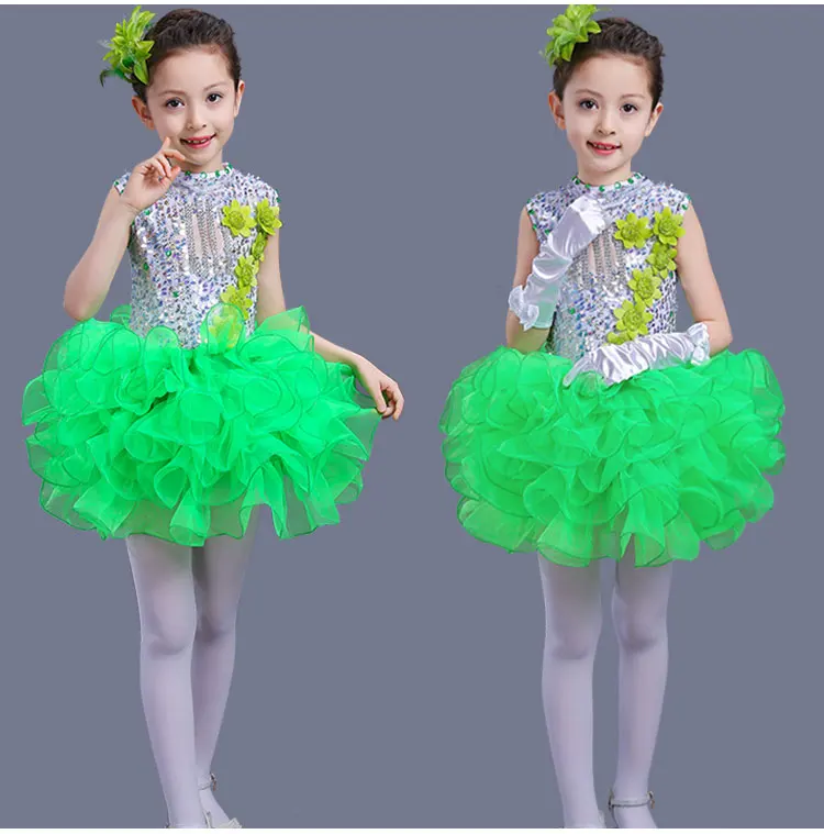 Яркие цвета сценический костюм для девочек одежда латинских танцев платье с