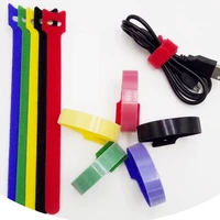 100pcslot 6 releasable cable ties colored plastics reusable cable ties nylon loop wrap zip bundle ties t type cable tie wire