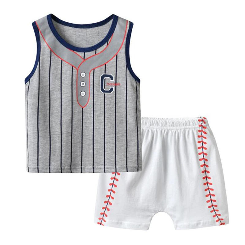 Спортивный хлопковый комплект из 2 предметов для новорожденных и малышей штаны