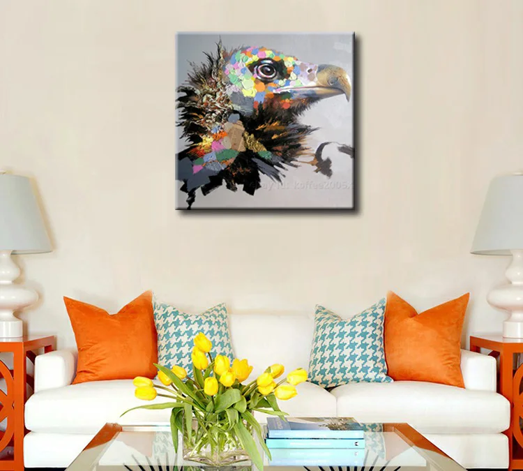 Everfun арт 100% ручная роспись Большой Размеры Мультфильм Орел маслом (с кадрами) | Дом