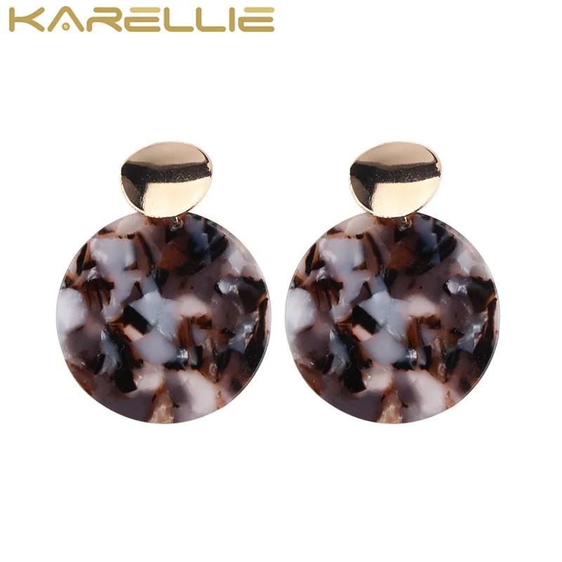 KARELLIE Для женщин Смола серьги стержня Мода заявление Boho Винтаж для