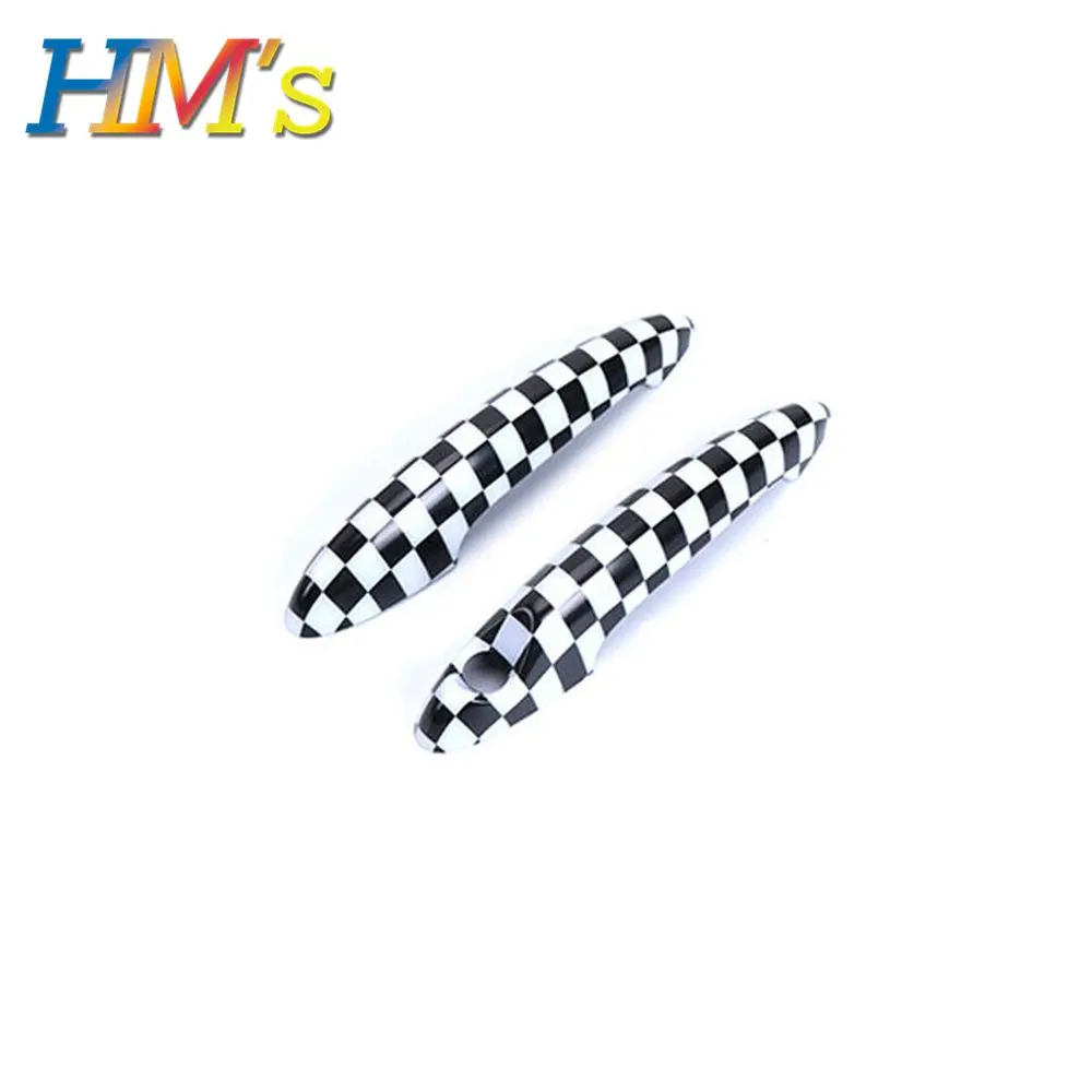 2PCS Checker Наклейки для MINI Countryman Clubman, дверные ручки, наклейки для MINI Cooper R55 R56 R57 R58 R59 R60 R61, аксессуары для стайлинга автомобилей - Название цвета: 2PCS Checker
