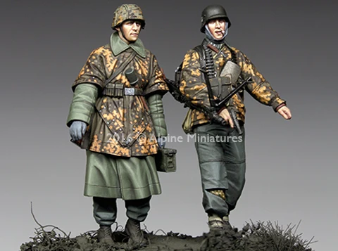 Набор Хансен на колышке 1/35 кг № 1 2 фигурки модель солдата GK из смолы военная тема