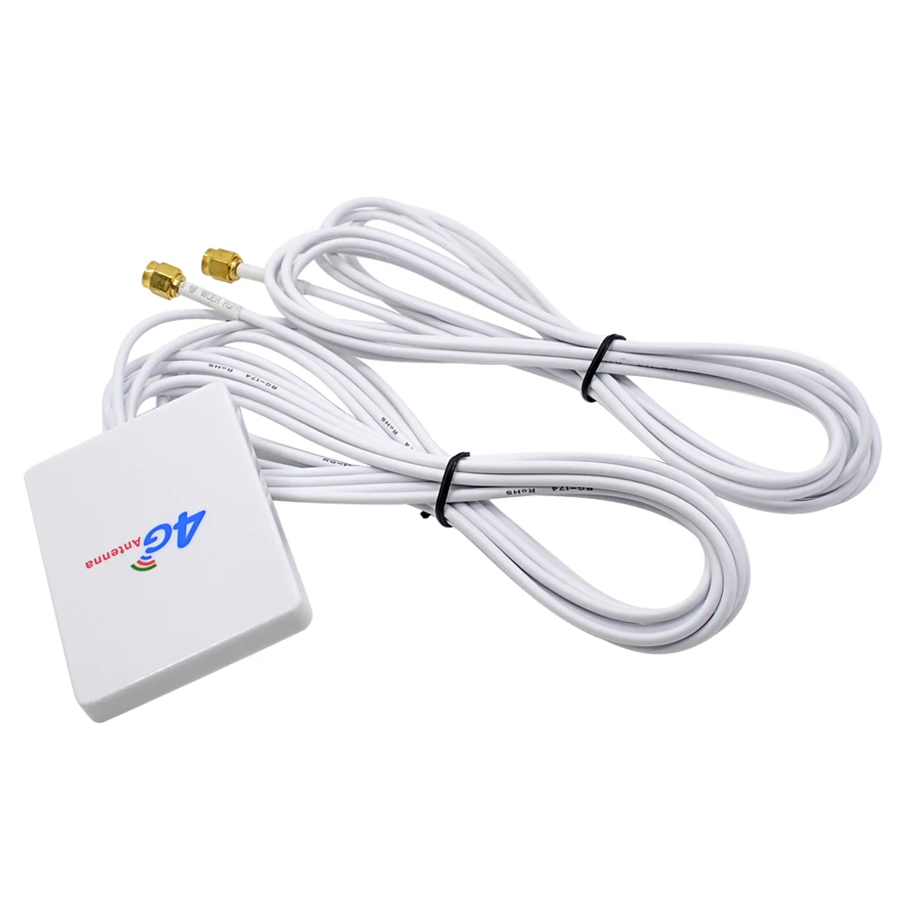 Акция! 3 Метра Провод 18dbi 3g 4g LTE антенна двойной слайдер SMA M Разъем Антенна для Huawei 4G