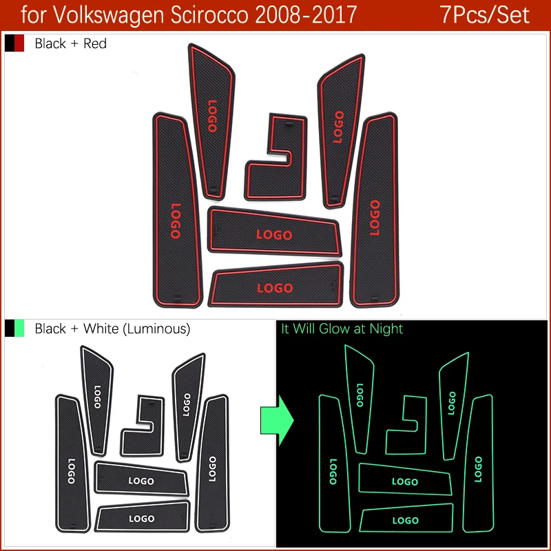 Противоскользящими резиновыми затворный слот коврик для VW Scirocco R GTS аксессуары для Volkswagen 2008 2009 2010 2011 2012 2013