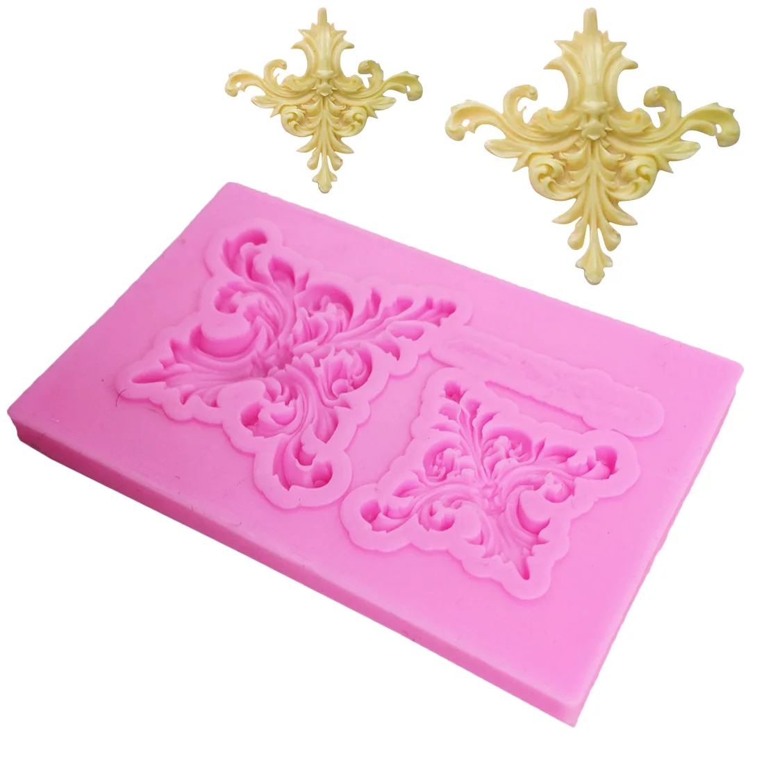 DIY Sugarcraft Fondant 3D цветок листьев кружевная лоза силиконовая для шоколада выпечки