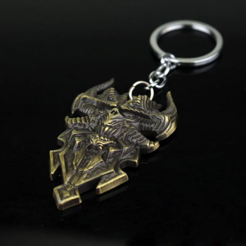 Игра Diablo III 3 логотип металический брелок для ключей с Blizzard брелки жнец душ