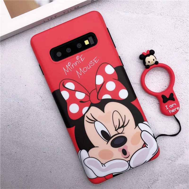 Sam S10 Cartoon Case Daisy Donald Soft back phone cover for Samsung Galaxy S9 plus S8 Note 8 note9 +strap |
