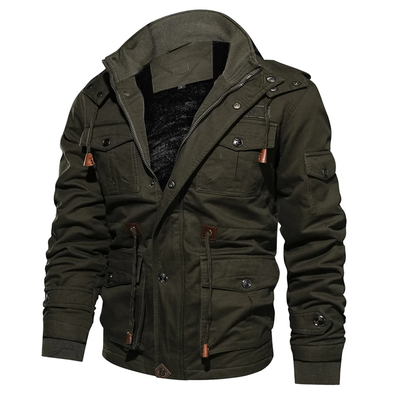 Refire gear теплая военная куртка для мужчин, армейская куртка пилота, теплая зимняя одежда для мужчин, пальто с капюшоном, повседневная шерстяная куртка с подкладкой, тактическая куртка