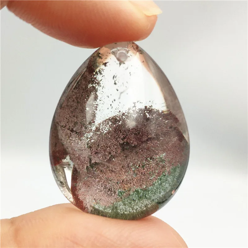 Натуральное зеленое фантомное ювелирное ожерелье из драгоценных камней кулон