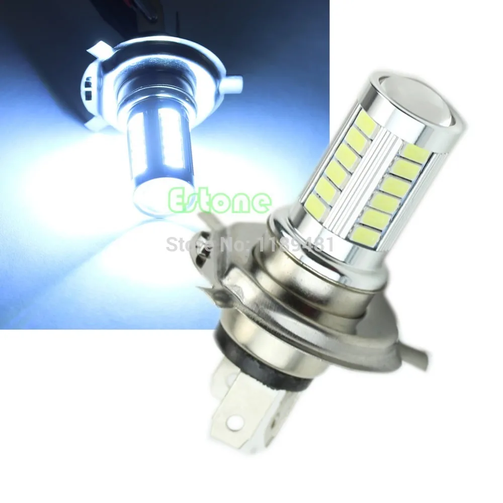 

12V H4 33 светодиодный SMD супер яркий белый Противотуманные фары Дневные Фары Светильник головной светильник фар дальнего света лампы