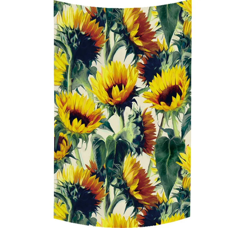 Sunflower Новая мода 150*130 см цветочный узор покрывало в стиле хиппи художественный Декор Бросок навесной пляж полотенце-коврик для йоги горячий домашний текстиль - Цвет: Sunflower