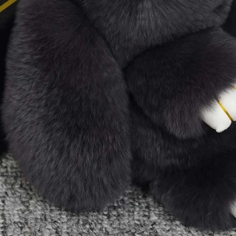 Fuffy настоящий брелок из меха кролика рекс модный в форме унисекс меховой помпон