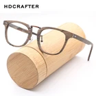 Оправа для очков HDCRAFTER по рецепту, оптическая оправа для очков с деревянным зерном, оправа для очков при близорукости с прозрачными линзами для мужчин и женщин