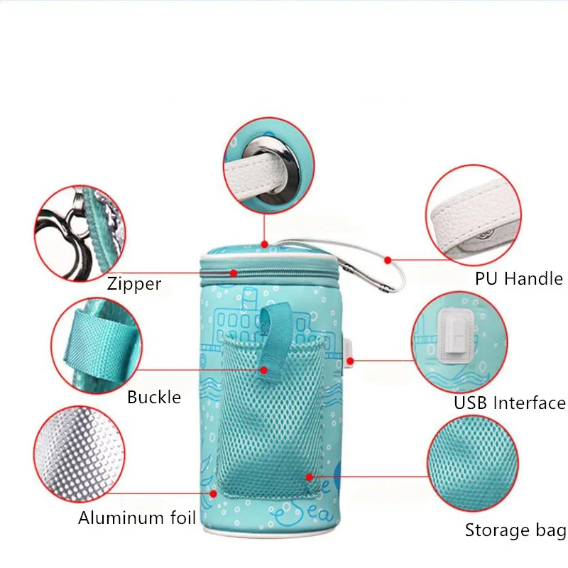 USB Электрический нагреватель для бутылок обогреватель изолированный мешок