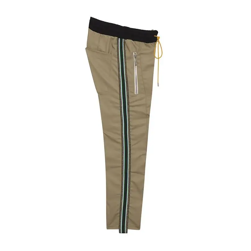 19SS RHUDE Traxedo брюки 1:1 брюки для бега с боковой лентой хип-хоп высокие уличные штаны с эластичной резинкой на талии спортивные штаны байкерские брюки
