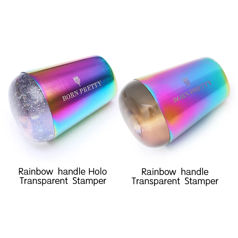 BORN PRETTYRainbow Силиконовые ногтей штампы для маникюра с цветными ручками партия