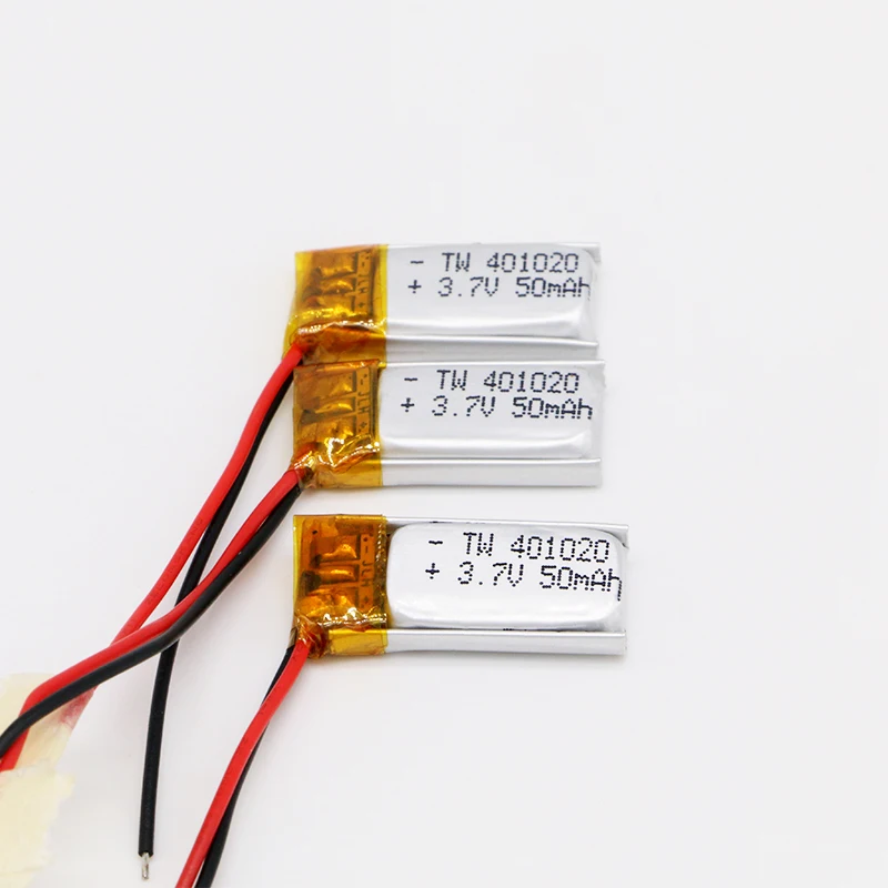 Маленькая емкость литиевая батарея 3 7 V 401020 50mah lipo для bluetooth наушники батареи