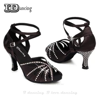 dance shoes latin dance shoes ballroom latin salsa dancing shoes for women tango shoes sexy high heel 8 5cm rhinestone jusedanc