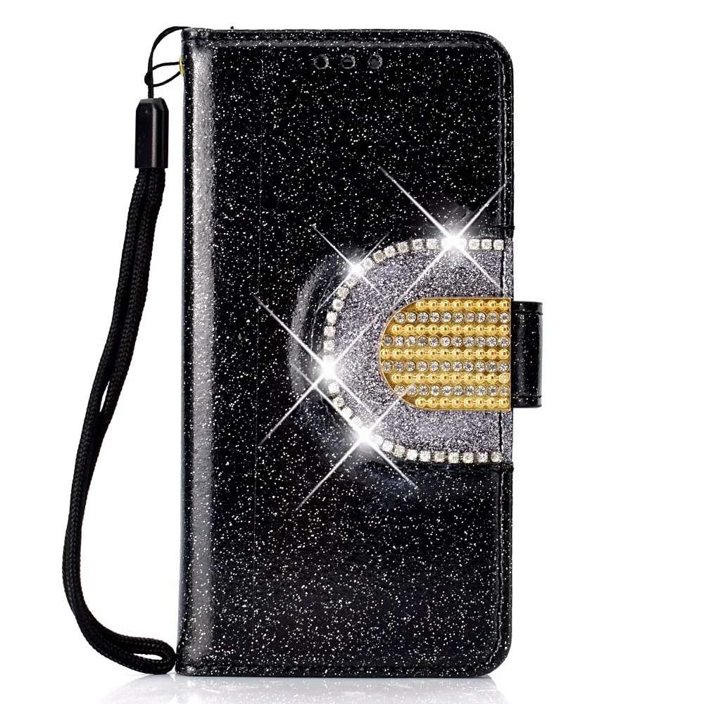 Case For Samsung Galaxy J3 J330f J5 J530F J7 J730F 2017 flip cover funda Bling Glitter Mirror Diary wallet phone case kimTHmall | Мобильные