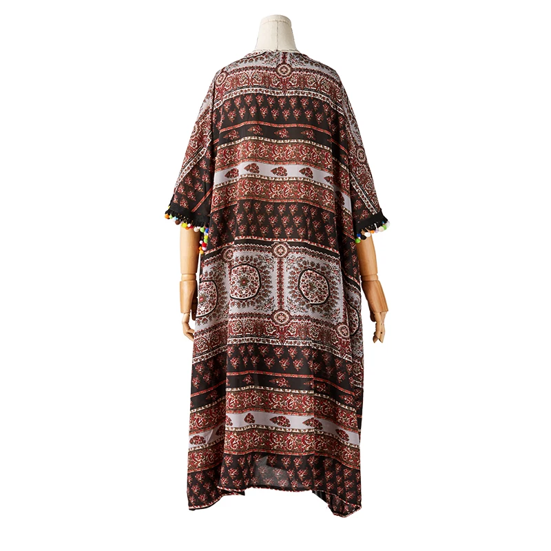 Artka 2018 Summer New Collections Pattern Print Vintage Long Chiffon Sun-block Cardigan WA10079X |