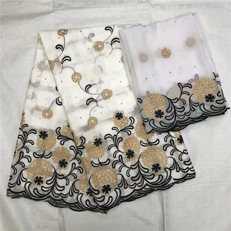 Оптовая цена Белый Африканское швейцарское кружево ткань Высокое качество 1000%