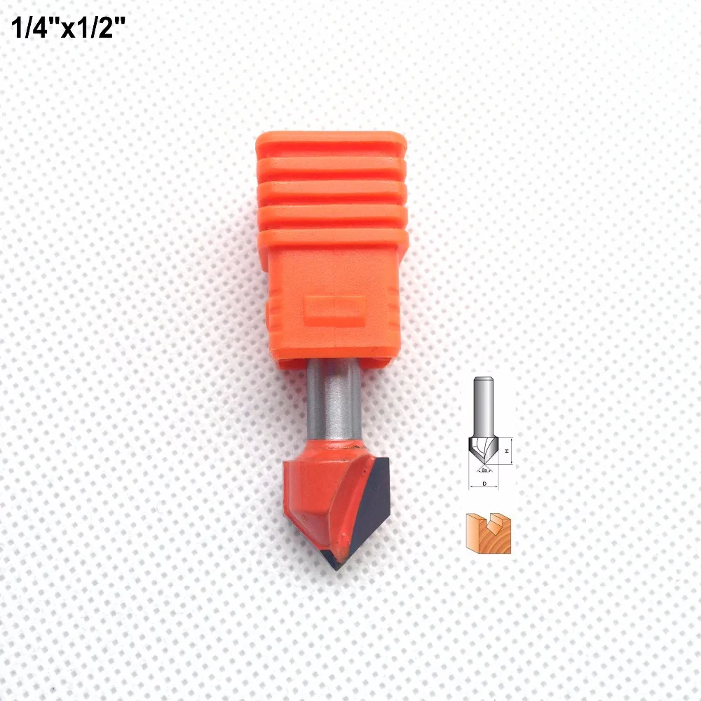 

1/2-Inch 90deg. V-Groove V Grooving Router Bit with 1/4-Inch Shank