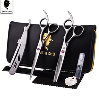 smith chu professional hair scissors set 6 0 inch straight thinning scissors barber shears razorcomb kits sharp edge