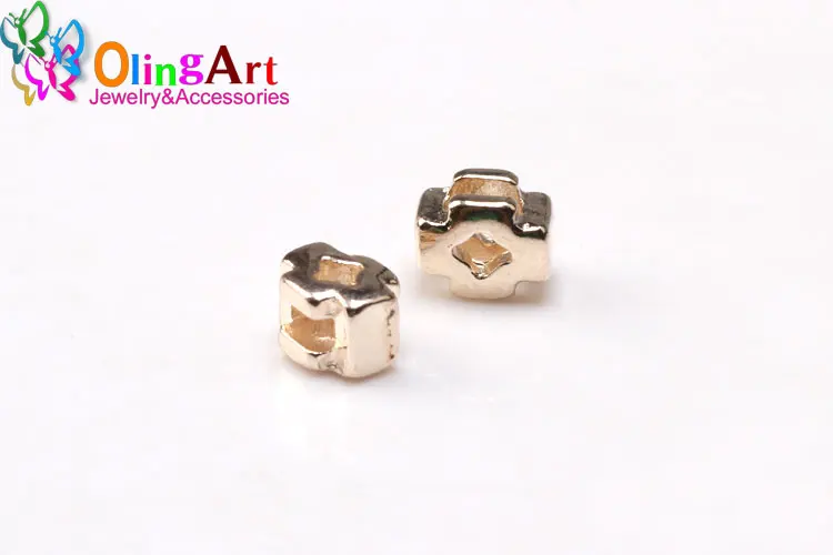 Olingart 30 шт. 3*2 мм Подвески крестообразной формы сердца бусины для нанизывания тибетского серебра Поиск браслет ювелирных изделий DIY ручной работы