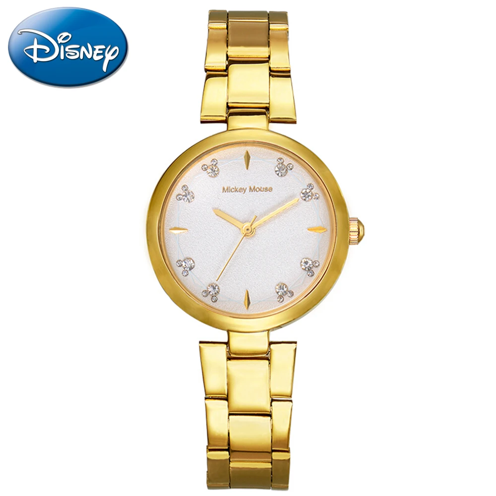 Relógio de Quartzo-mulheres Relógio de Presente de Moda de Nova Disney Relógio Inoxidável Mockey Moderno Prata Rose Gold Tone Charme Mk-11022 Montre