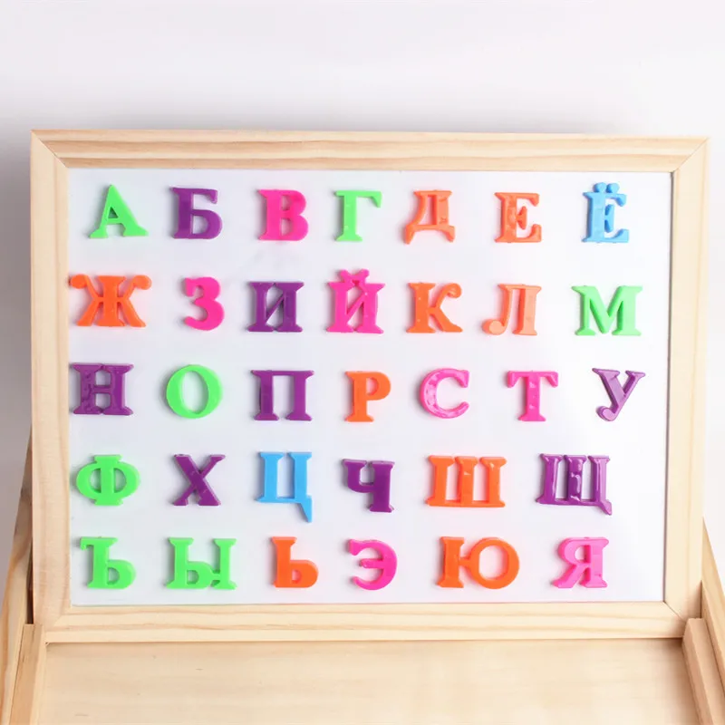 

33pcs Russian Alphabet Magnetic Letters Baby Educational & Learning Toy Fridge Refrigerator Message Board for Baby