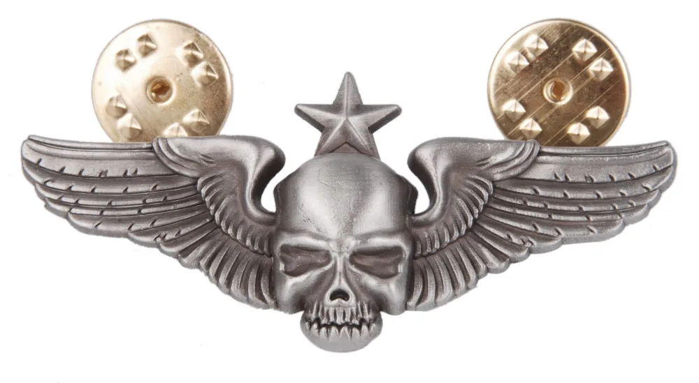 Американская армия 101ST металлический значок в форме крыла парашют Череп INSIGNIA - 38055