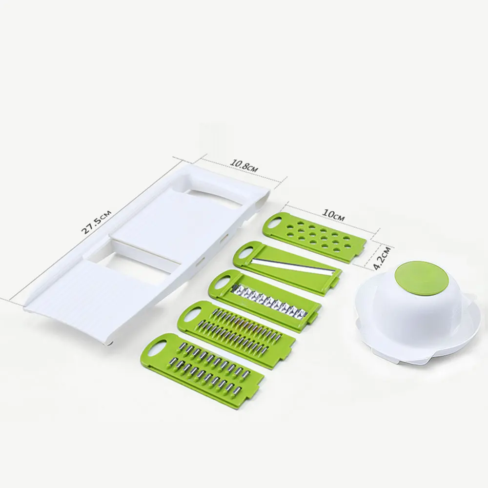 Dehomy Manual Slicers 5 Pcs Stainless Steel Cutting Peeler Grater Multi Vegetable Slicer Carrot Onion Kitchen Accessory | Дом и сад