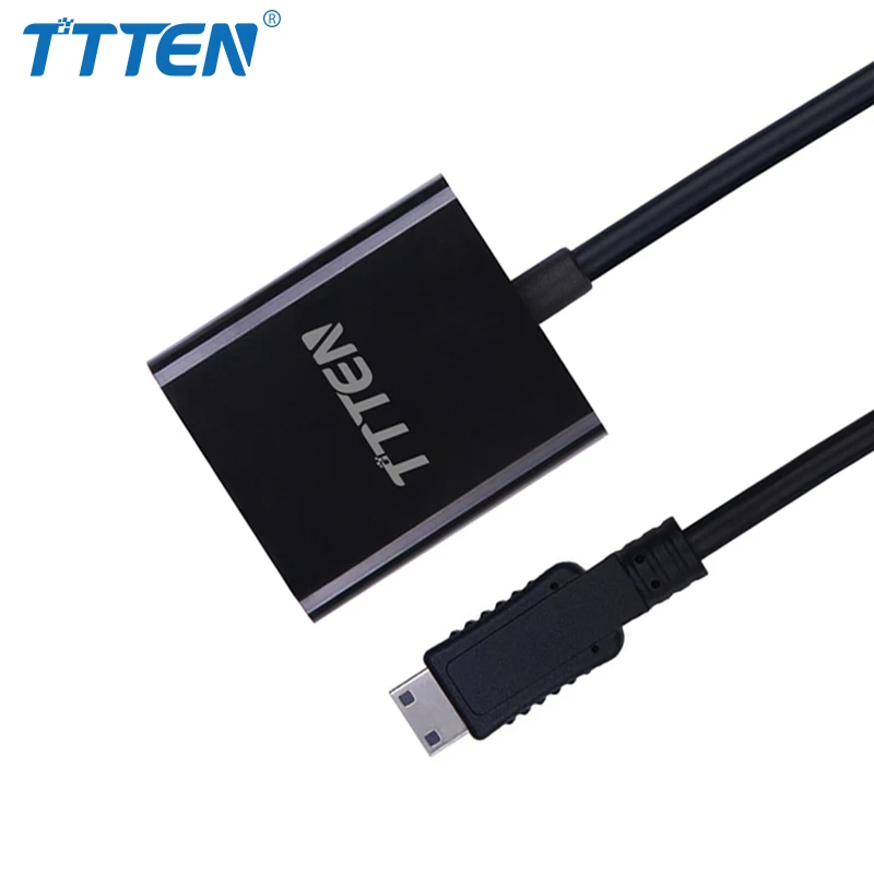 Ttten Mini HDMI VGA Мужской адаптер Женский 1080 P конвертер для Xbox 360 PS3 PS4 ТВ портативных ПК