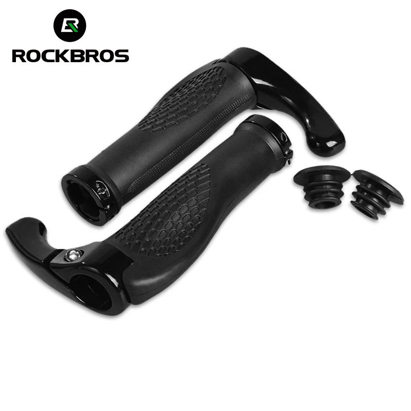 

ROCKBROS велосипедная рукоятка 1 пара, эргономичная противоскользящая алюминиевая резиновая рукоятка для руля велосипеда 2,2 см, диаметр замка н...