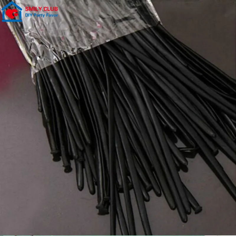 Красочные латексные шары 100 шт./упаковка черные длинные воздушные на свадьбу день