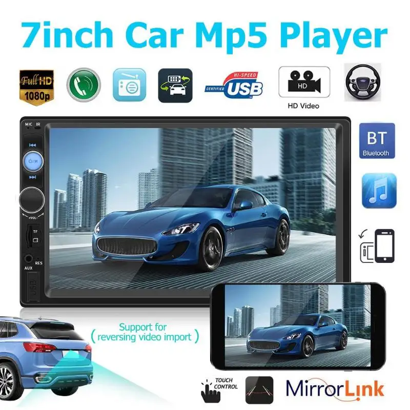 Автомагнитола SWM 7010B мультимедийный плеер с 7 &quotсенсорным экраном Bluetooth FM AUX USB TF