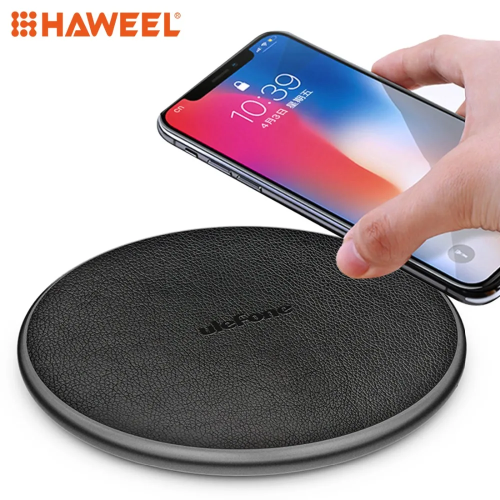 

Круглый беспроводной зарядный коврик HAWEEL 10 Вт Qi для iPhone, Galaxy, Huawei, Xiaomi, LG, HTC и других смартфонов