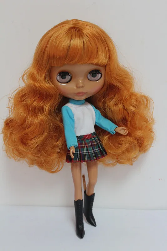 Кукла блайз шоколадная с челкой кукла Обнаженная черной кожей суставами общим