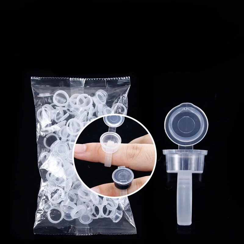 50pcs/lotPermanent Makeup Tools Best Selling Eyelash Extend Ring Cup Tattoo Ink Equipment Microblading Pigment Holder | Красота и