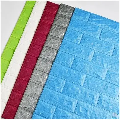 

Wallpaper self-adhesive waterproof anti-collision brick wallpaper 3d stereo wall stickers foam decoration-76