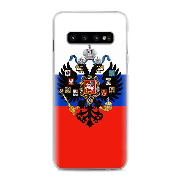 06 Винтаж флаг России Орел телефонные чехлы для samsung Galaxy S10e S10 S8 S9 плюс M10 M20 M30 A50 S6 S7 Край жесткий чехол повышенной прочности - Цвет: 06