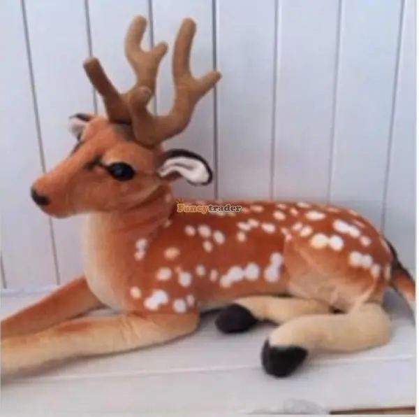 

Fancytrader 47'' / 120cm Lovely Plush Giant Stuffed Simulation Spotted Sika Deer Toy, Nice Decoration, Free Shipping FT50175