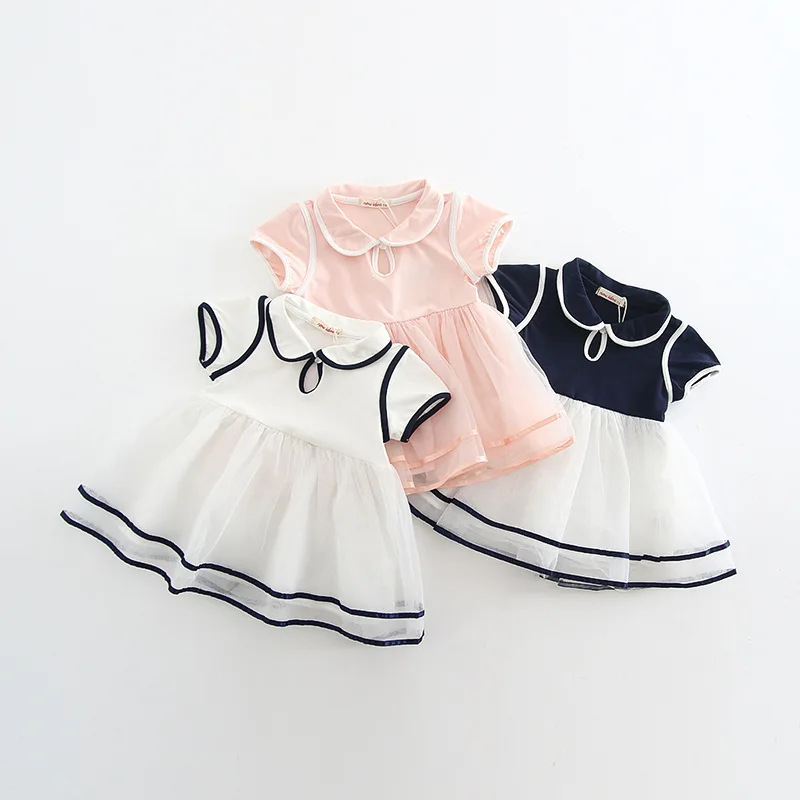 idea brand quality 2018 baby infant girl summer mesh dress girls short sleeved princess dresses tutu clothes | Детская одежда и