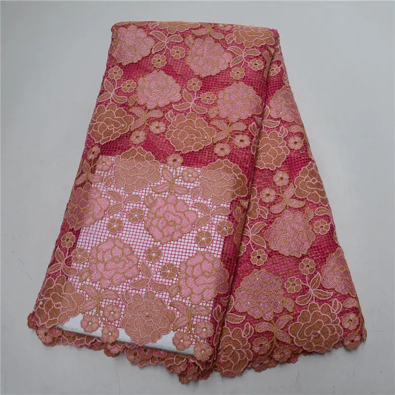 African Chemical Lace Fabric Water Soluble Nigerian Guipure Cord Laces Wedding Dress Beaded Fabric-LP30 | Дом и сад