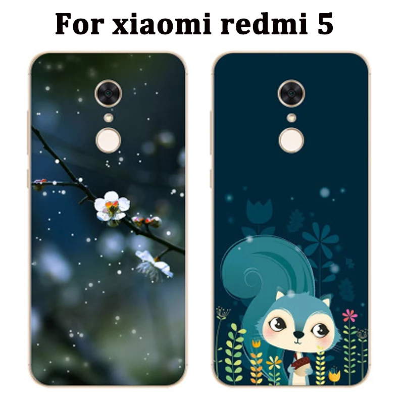 Чехол для xiaomi redmi 5 милый мультяшный Мягкий силиконовый чехол redmi5 телефона five