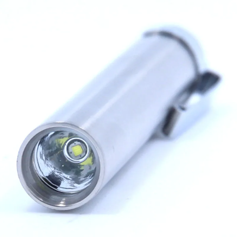 XP-E R3 300 люмен 1-Mode Белый Супер Мини из нержавеющей стали яркий фонарик и зажим 1x10440/1