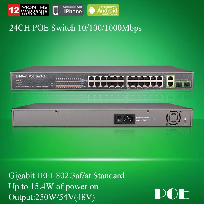 24ch PoE коммутатор H.264 16ch NVR CCTV Системы 2.0mp 25fps HD 1080 P 48 ИК Водонепроницаемый Onvif сеть