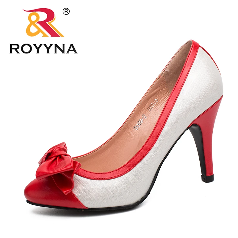 ROYYNA/Новинка Модные стильные женские туфли-лодочки Женские туфли с острым носком