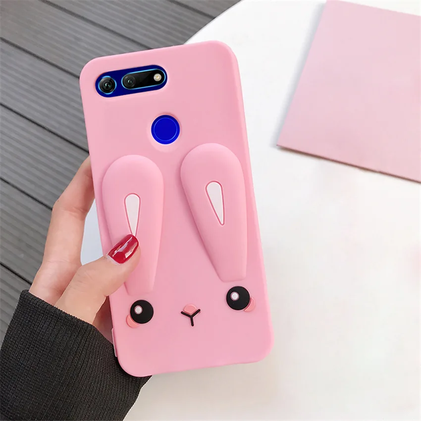 For Huawei Honor V20 Case Silicone Cover Cute Cartoon Soft TPU Back View 20 Phone Fundas |